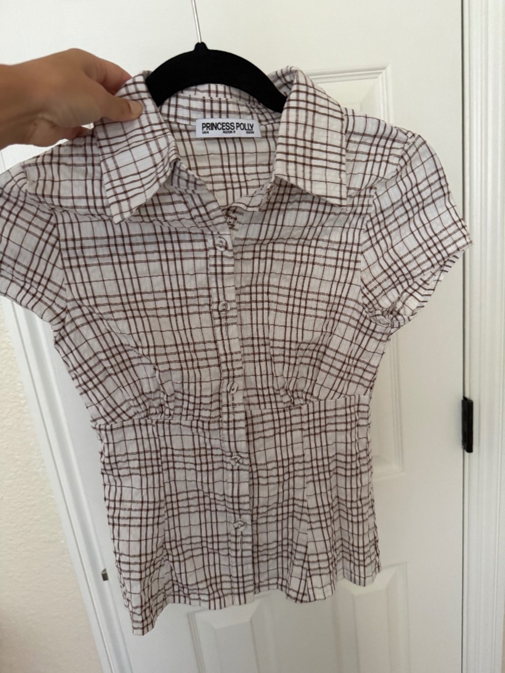 Princess Polly Short Sleeve Button Up Blouse
